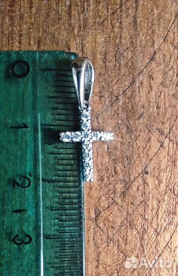 Подвеска Крестик Серебро 925 пробы