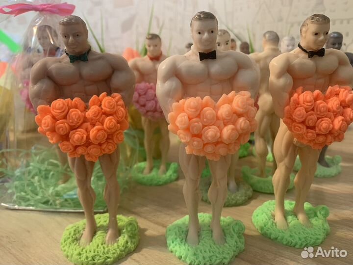 Мыло ручной работы Мачо с букетом