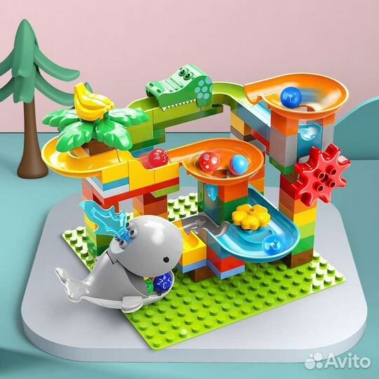 Конструктор Парк аттракционов, китовые горки,город