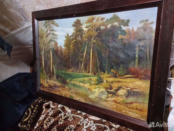 Картина маслом на холсте старинная
