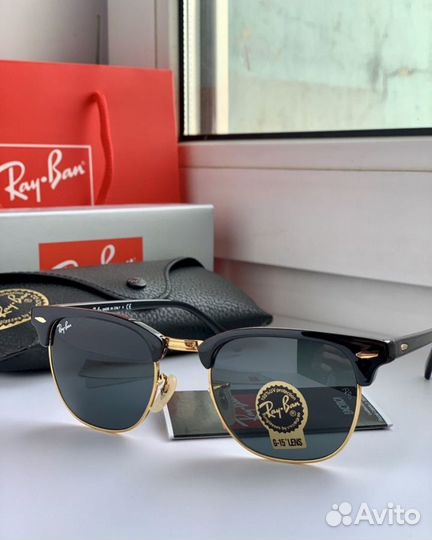 Очки ray ban clubmaster глянцевые