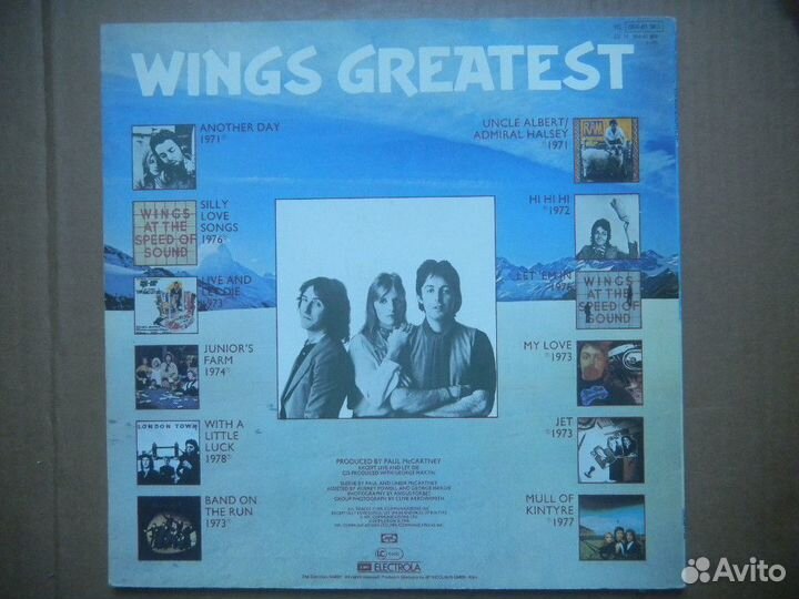 Wings (Paul McCartney) Greatest Germ. EMI 78 EX/EX