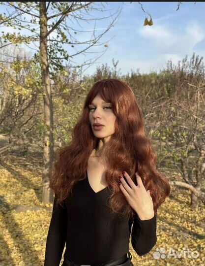 Парик рыжий длинный