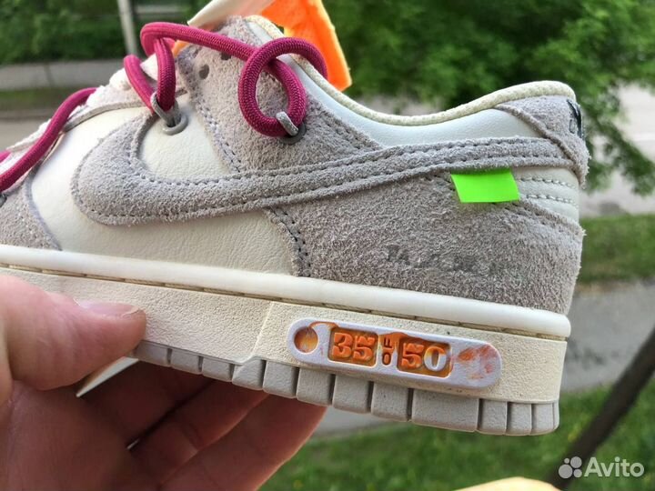 Кеды кроссовки женские nike Dunk Low Off-White Lot