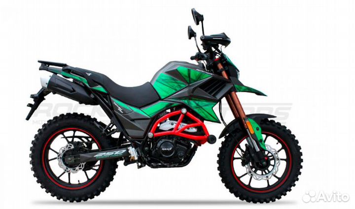 Мотоцикл турэндуро rockot hound 250 LUX зеленый