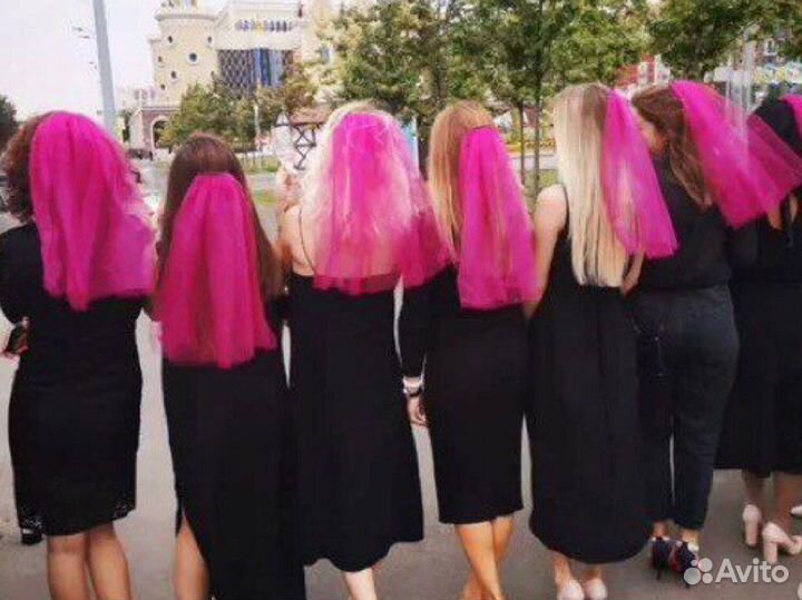 Фата на девичник все цвета