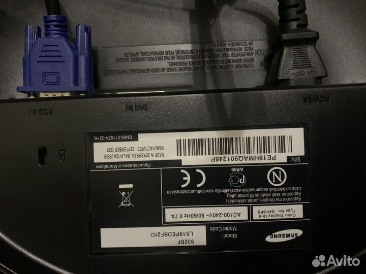 Монитор Sumsung 19 SyncMaster932BF