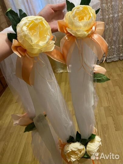 Свадебные украшения на машину