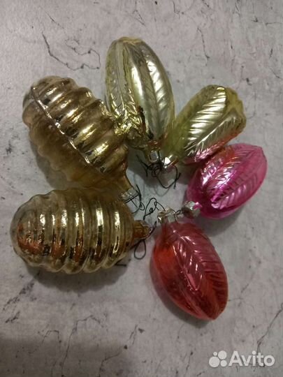 Елочные игрушки, винтаж, Глинка, СССР