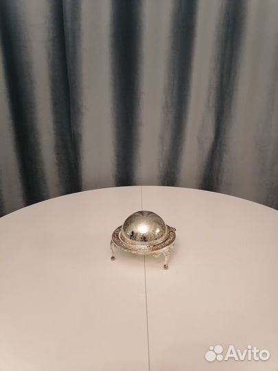 Раритет Икорница маслёнка Серебрение