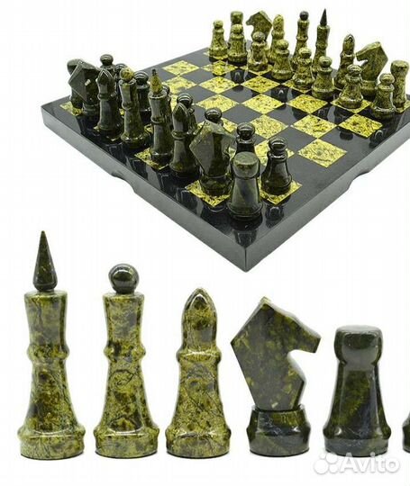 Шахматы из змеевика