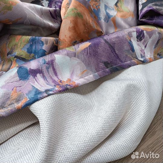 Шторы плотные акварель 4(2+2)м красивые