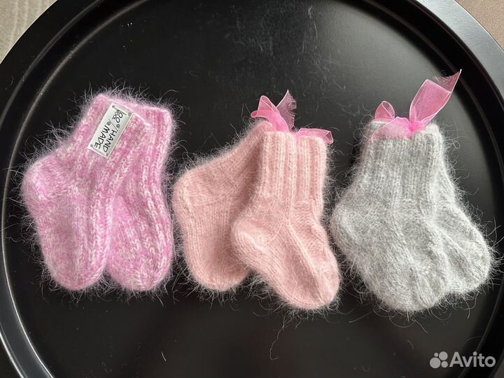Шерстяные пуховые носки детские (пух норки)