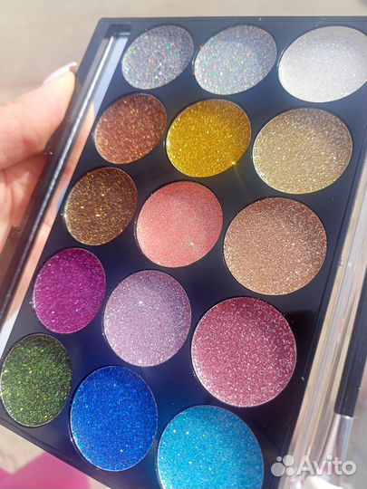 Палитра теней глиттер