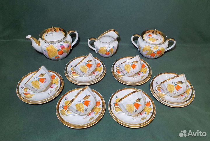 Сервиз чайный. Вербилки. Костяной фарфор