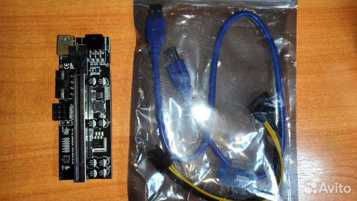 Райзер pci-e 6pin, molex