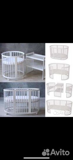 Детская кроватка с маятником круглая