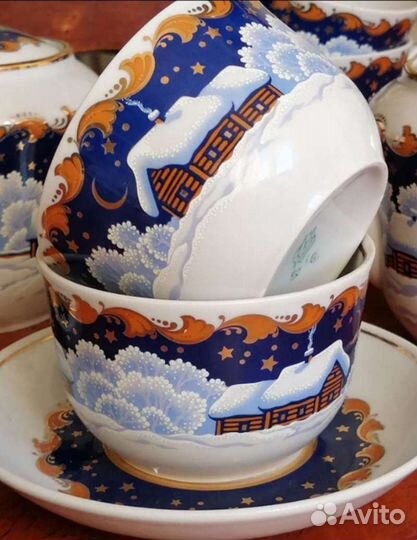 Предметы редчайший сервиз Пролетарий Зимушка зима