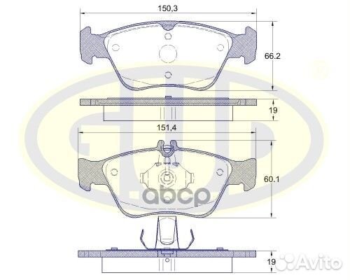 Колодки тормозные передние колодки пер MB W202