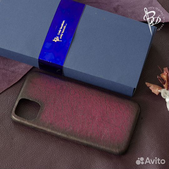 Чехол для телефона iPhone 12. Натуральная кожа