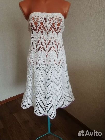 Юбка и топ вязаные крючком