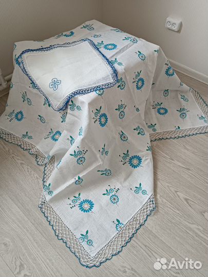 Скатерть льняная, салфетки