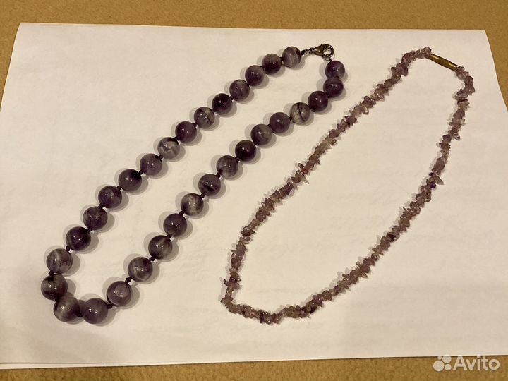 Бусы из натурального камня