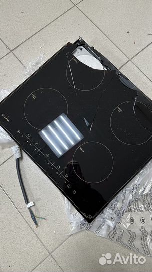 Варочная панель индукционная битое стекло новая