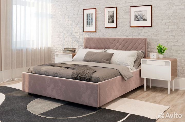 Кровать двухспальная с подьемным механизмом