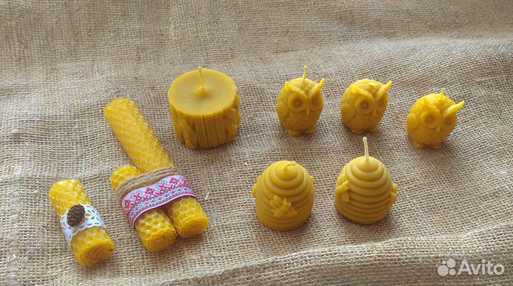 Свечи восковые травяные ручной работы