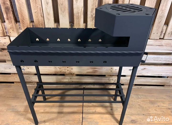 Мангал с печью под казан