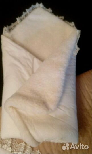 Конверт с одеялом из овчины для выписки и прогулок