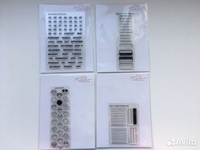 Набор штампов для скрапбукинга и планирования