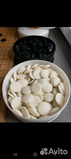 Доска для игры в го и камни (комплект)