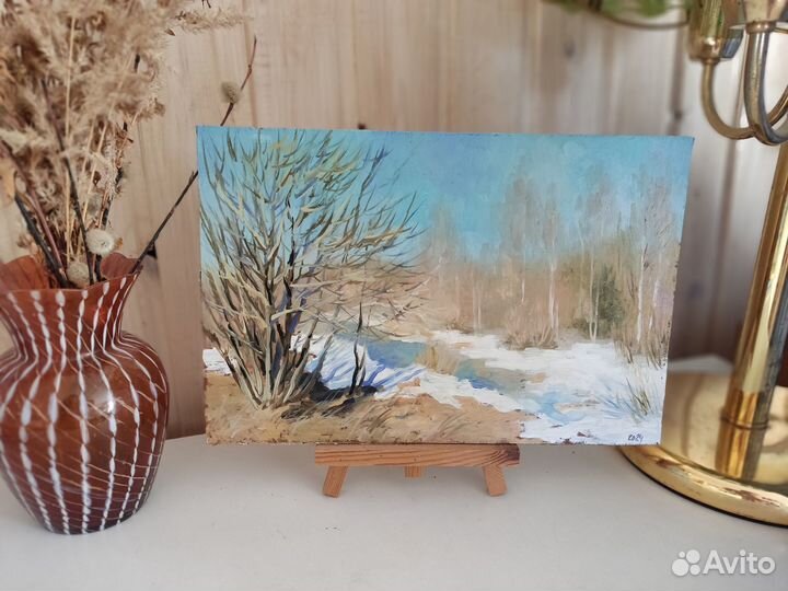 Этюд Весна последний снег