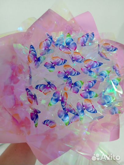 Светящийся букет из бабочек 31 шт