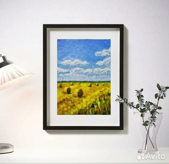 Картина маслом Пейзаж Поле