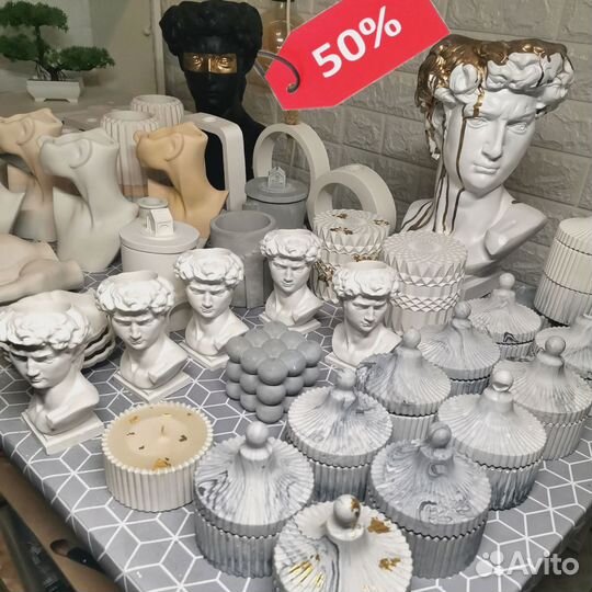 Кашпо из гипса