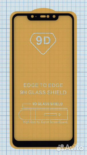 Защитное стекло для Xiaomi Redmi Note 6 Pro черное