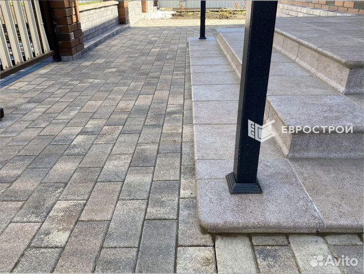 Тротуарная плитка, брусчатка, бордюры