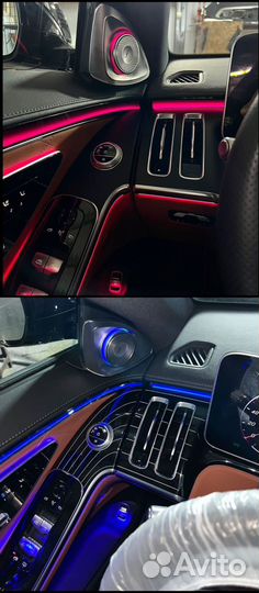 Тюнинг мерседес 223 подсветки дерево