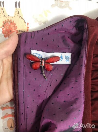 Школьная форма платье бордовое 122 р