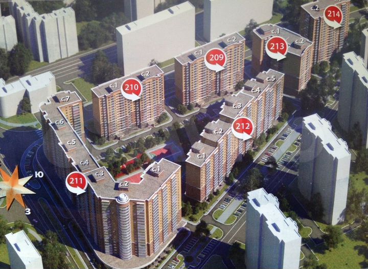 2-к. квартира, 62 м², 10/19 эт.