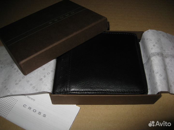 Кожаное портмоне Cross мужское, Black