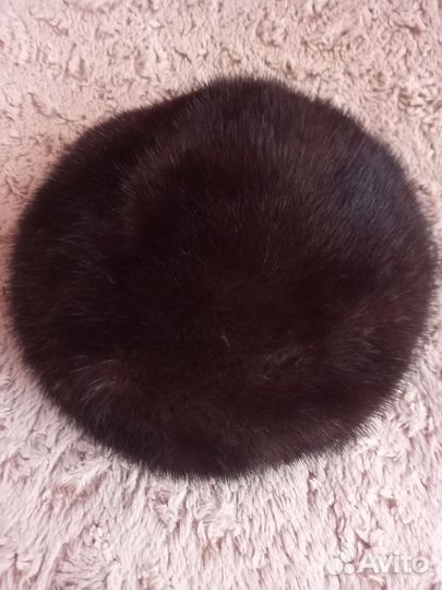 Берет женский зимний норковый