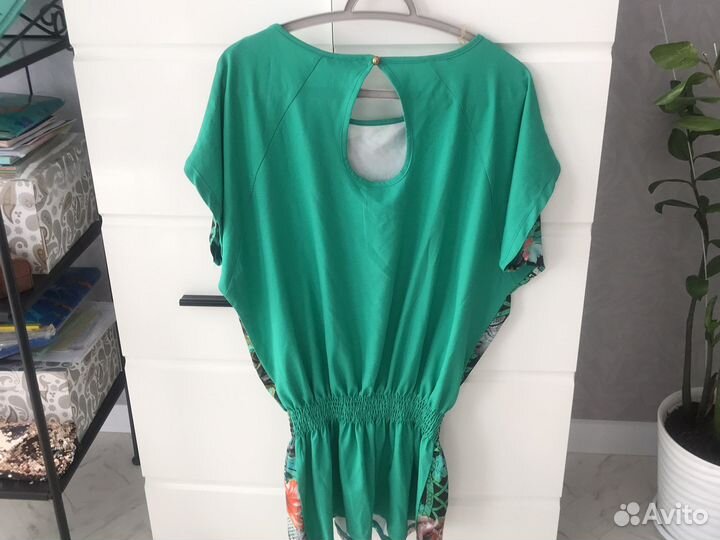 Платье.Зелёная туника