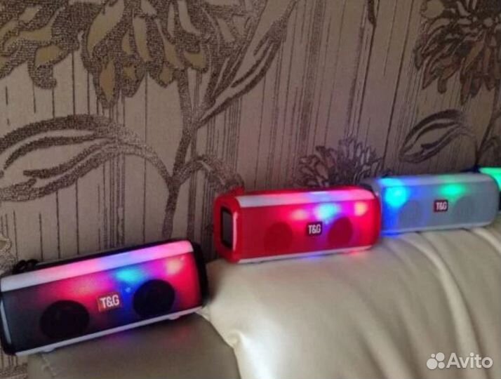 Колонка блютуз T&G 144 светящаяся