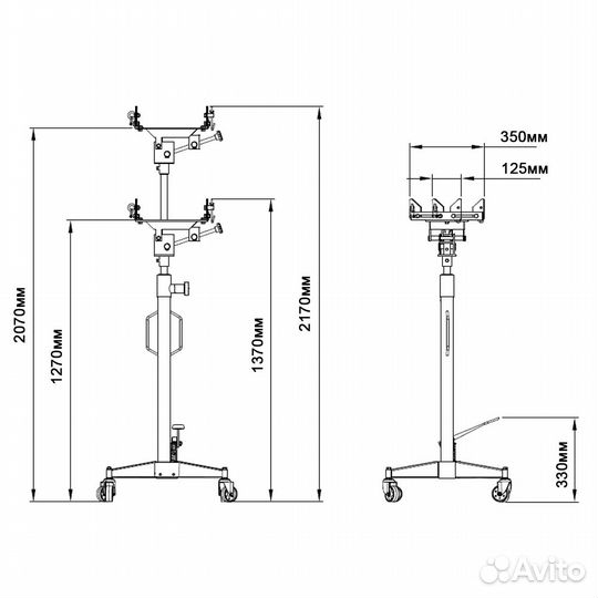 Стойка трансмиссионная площадка гидравлическая
