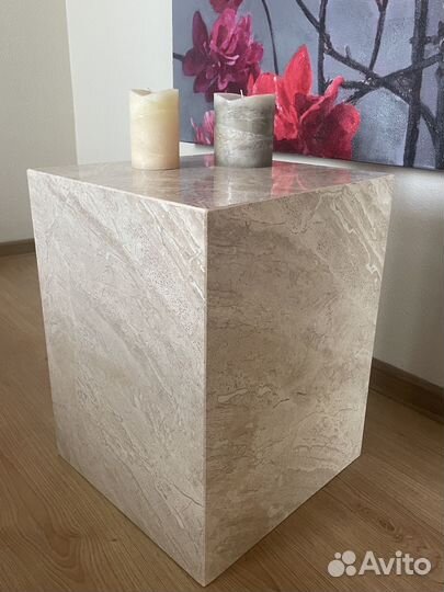Кофейный столик, Куб из натурального мрамора