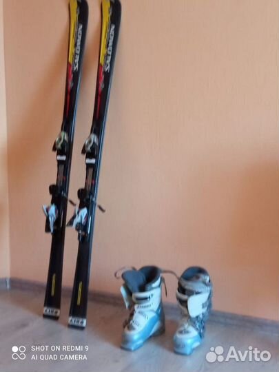 Горные лыжи salomon и ботинки для лыж
